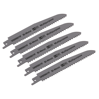 Multipurpose Reciprocating Saw Blade 5-8tpi - Pack of 5