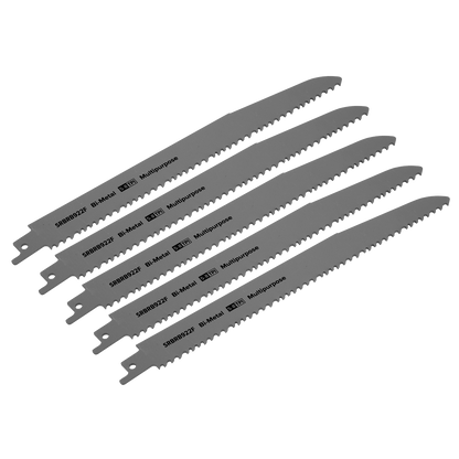 Multipurpose Reciprocating Saw Blade 5-8tpi - Pack of 5