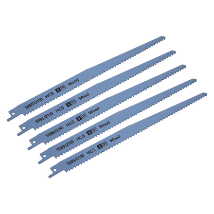 Reciprocating Saw Blade for Clean Wood 250mm 6tpi - Pack of 5