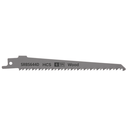 Reciprocating Saw Blade for Clean Wood 150mm 6tpi - Pack of 5