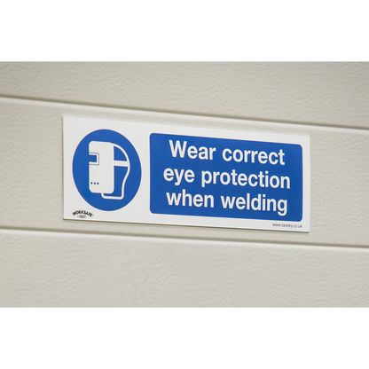 Worksafe® Wear Eye Protection When Welding Safety Sign - Rigid Plastic
