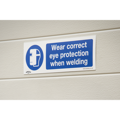 Worksafe® Wear Eye Protection When Welding Safety Sign - Rigid Plastic