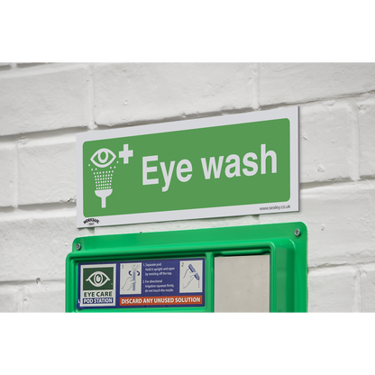 Worksafe® Eye Wash Safety Sign - Rigid Plastic