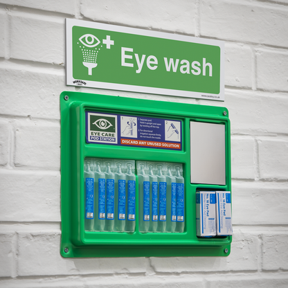 Worksafe® Eye Wash Safety Sign - Rigid Plastic