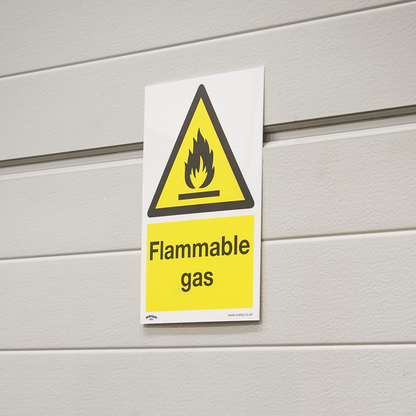 Worksafe® Flammable Gas Safety Sign - Rigid Plastic
