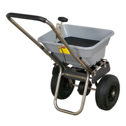 Stainless Steel Broadcast Salt Spreader 37kg Walk Behind