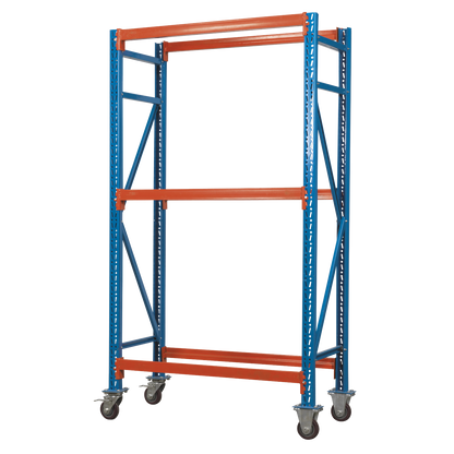 2-Level Mobile Tyre Rack 200kg Capacity Per Level