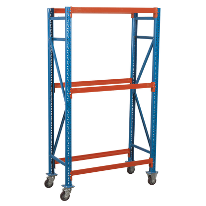 2-Level Mobile Tyre Rack 200kg Capacity Per Level