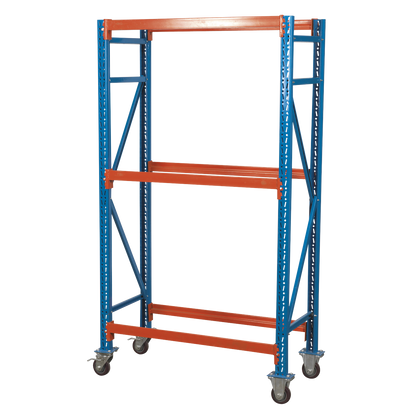 2-Level Mobile Tyre Rack 200kg Capacity Per Level