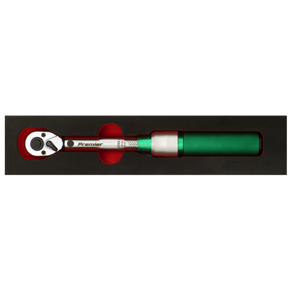 Premier Calibrated Micrometer Torque Wrench 1/4"Sq Drive 5-25Nm