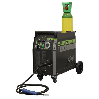 Professional Gas/Gasless MIG Welder with Binzel® Euro Torch 180A 230V