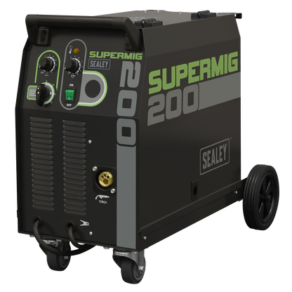 Professional Gas/Gasless MIG Welder with Binzel® Euro Torch 200A 230V