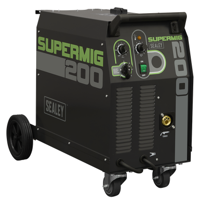 Professional Gas/Gasless MIG Welder with Binzel® Euro Torch 200A 230V