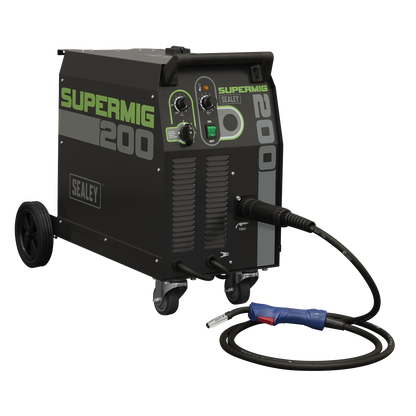 Professional Gas/Gasless MIG Welder with Binzel® Euro Torch 200A 230V