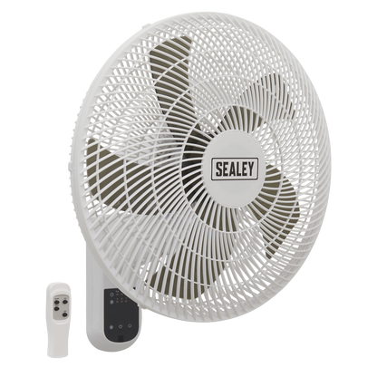 3-Speed Wall Fan with Remote Control 18" 230V
