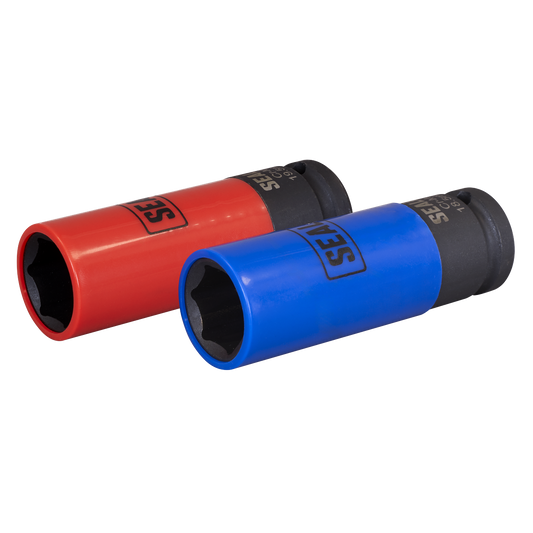 Alloy Wheel Impact Socket Set 1/2"Sq Drive 2pc