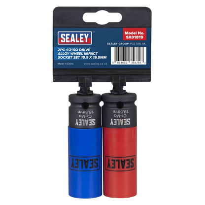 Alloy Wheel Impact Socket Set 1/2"Sq Drive 2pc