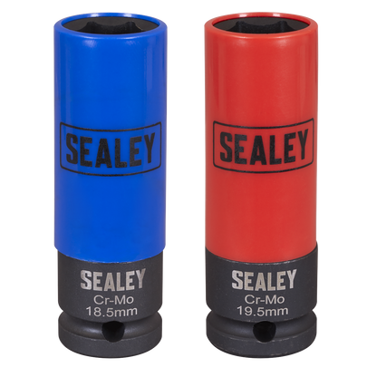 Alloy Wheel Impact Socket Set 1/2"Sq Drive 2pc
