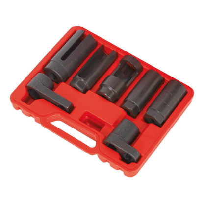 Oxygen Sensor Socket Set 3/8" & 1/2"Sq Drive 7pc