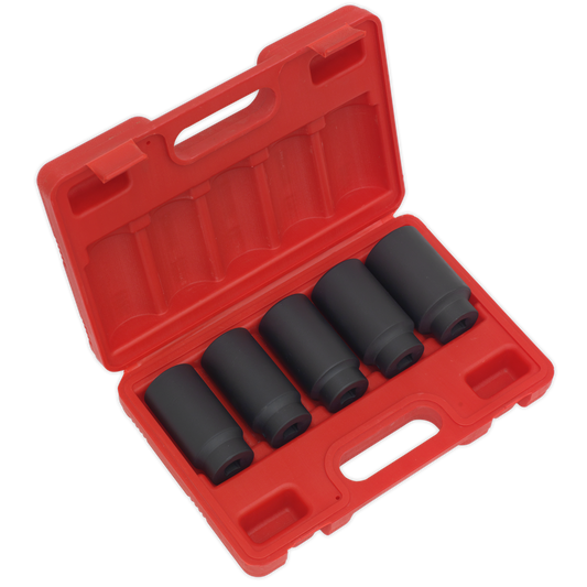 Impact Hub Nut Socket Set 1/2"Sq Drive 5pc