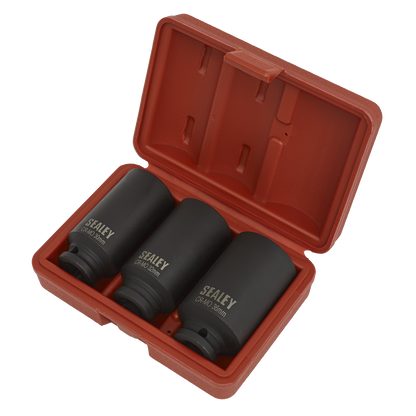 Impact Hub Nut Socket Set 1/2"Sq Drive 12-Point 3pc