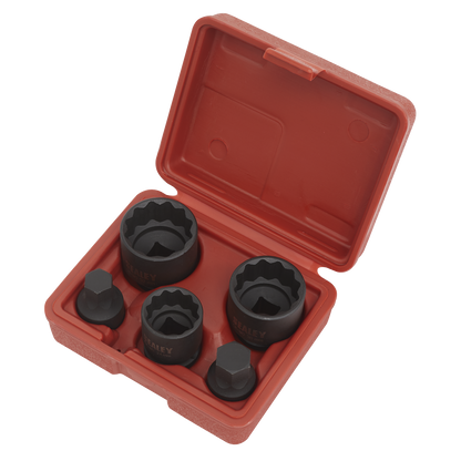 Impact Hub Socket & Socket Bit Set 1/2"Sq Drive 12-Point 5pc