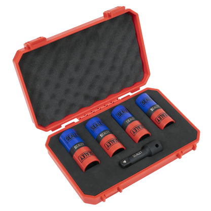 Double Ended Alloy Wheel Impact Socket Set 1/2"Sq Drive 5pc