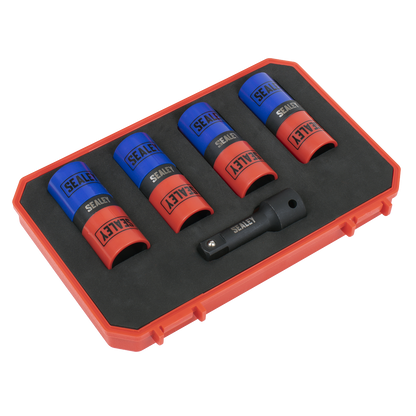 Double Ended Alloy Wheel Impact Socket Set 1/2"Sq Drive 5pc