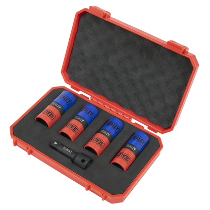 Double Ended Alloy Wheel Impact Socket Set 1/2"Sq Drive 5pc