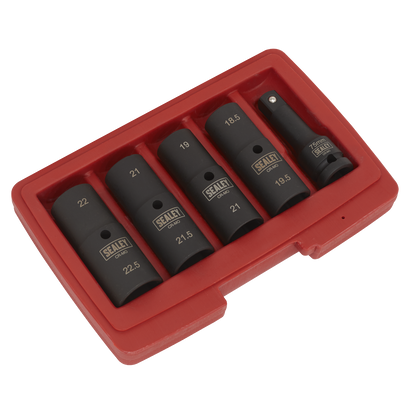 Double Ended Impact Socket Set 1/2"Sq Drive 5pc