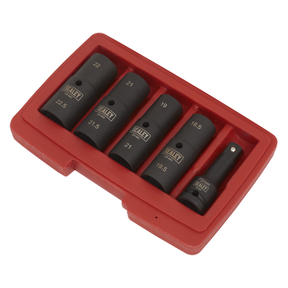 Double Ended Impact Socket Set 1/2"Sq Drive 5pc