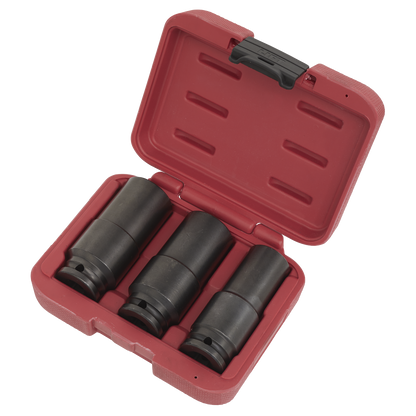 Deep Weighted Impact Socket Set 1/2"Sq Drive 3pc