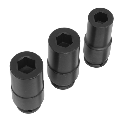 Deep Weighted Impact Socket Set 1/2"Sq Drive 3pc