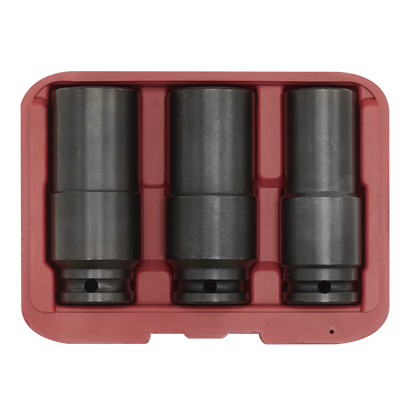 Deep Weighted Impact Socket Set 1/2"Sq Drive 3pc
