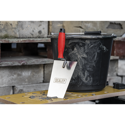 Stainless Steel Bucket Trowel with Rubber Handle 180mm