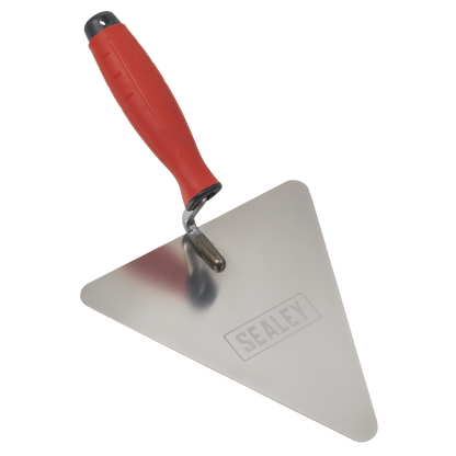 Stainless Steel Triangular Brick Trowel with Rubber Handle 180mm