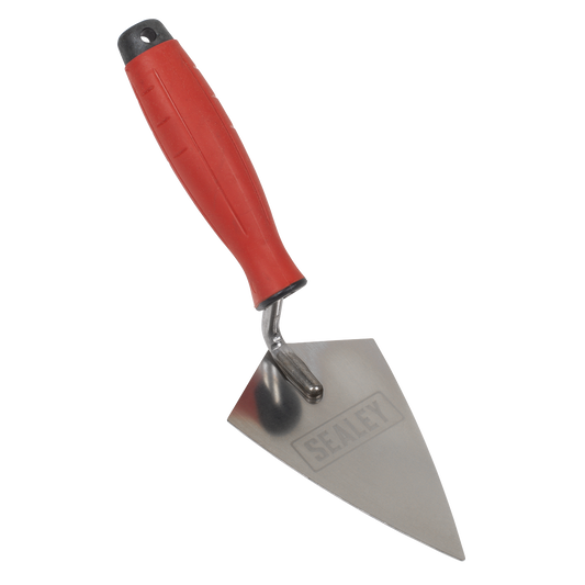 Stainless Steel Sharp Pointing Trowel with Rubber Handle 140mm