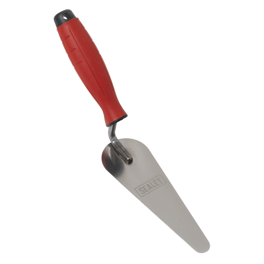Stainless Steel Narrow Gauging Trowel with Rubber Handle 160mm