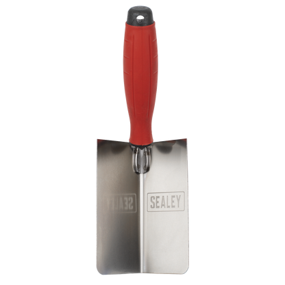Stainless Steel Internal Corner Trowel with Rubber Handle 120 x 60mm