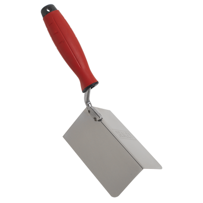 Stainless Steel External Corner Trowel with Rubber Handle 120 x 60mm