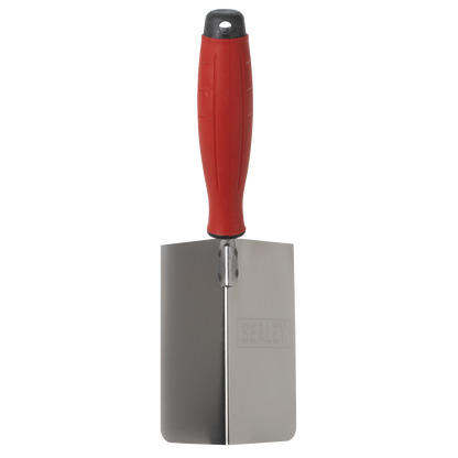 Stainless Steel External Corner Trowel with Rubber Handle 120 x 60mm