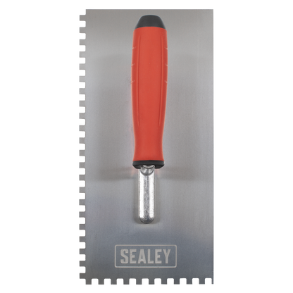 Stainless Steel 6mm Notched Trowel with Rubber Handle 270mm