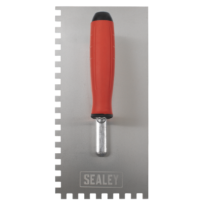 Stainless Steel 8mm Notched Trowel with Rubber Handle 270mm