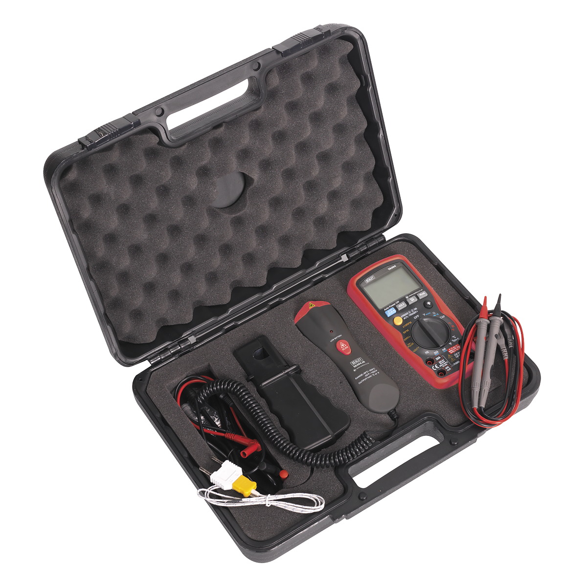 15-Function Digital Automotive Multimeter with Inductive Coupler/Infrared Temperature Probe