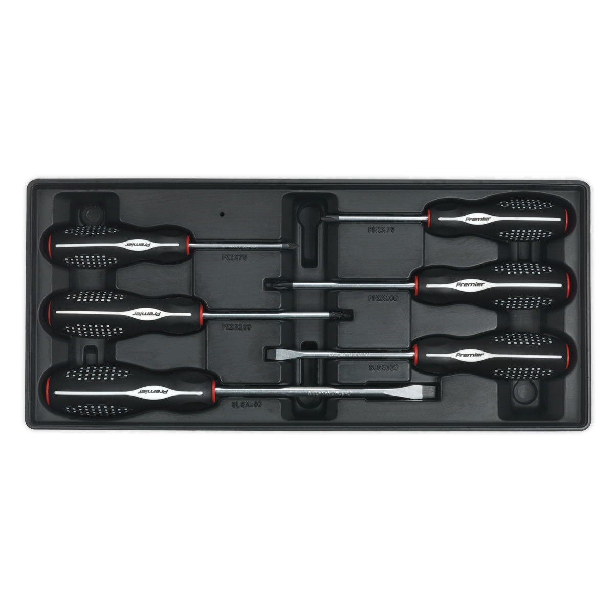 Premier Screwdriver Set with Tool Tray 6pc