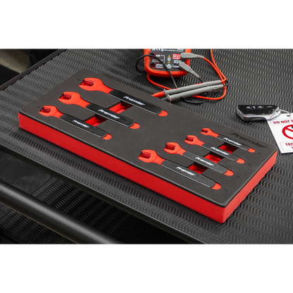 Premier Insulated Open-End Spanner Set with Tool Tray 7pc - VDE Approved