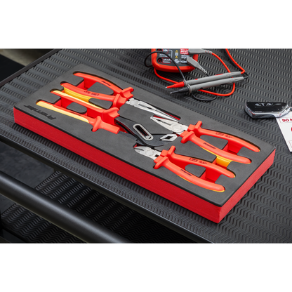 Premier Insulated Pliers Set with Tool Tray 4pc - VDE Approved