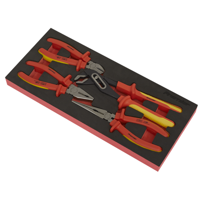 Premier Insulated Pliers Set with Tool Tray 4pc - VDE Approved
