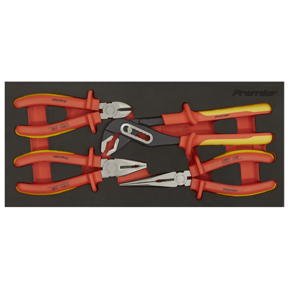 Premier Insulated Pliers Set with Tool Tray 4pc - VDE Approved