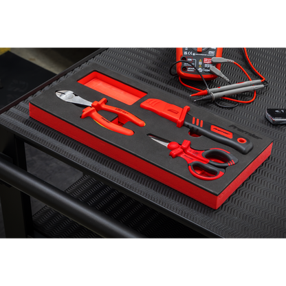 Premier Insulated Cutting Set with Tool Tray 3pc - VDE Approved